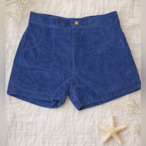 Vintage blue corduroy high rise shorts size 30